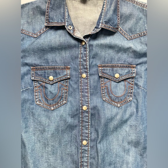 True Religion Long Sleeve Denim Blouse - Picture 7 of 11